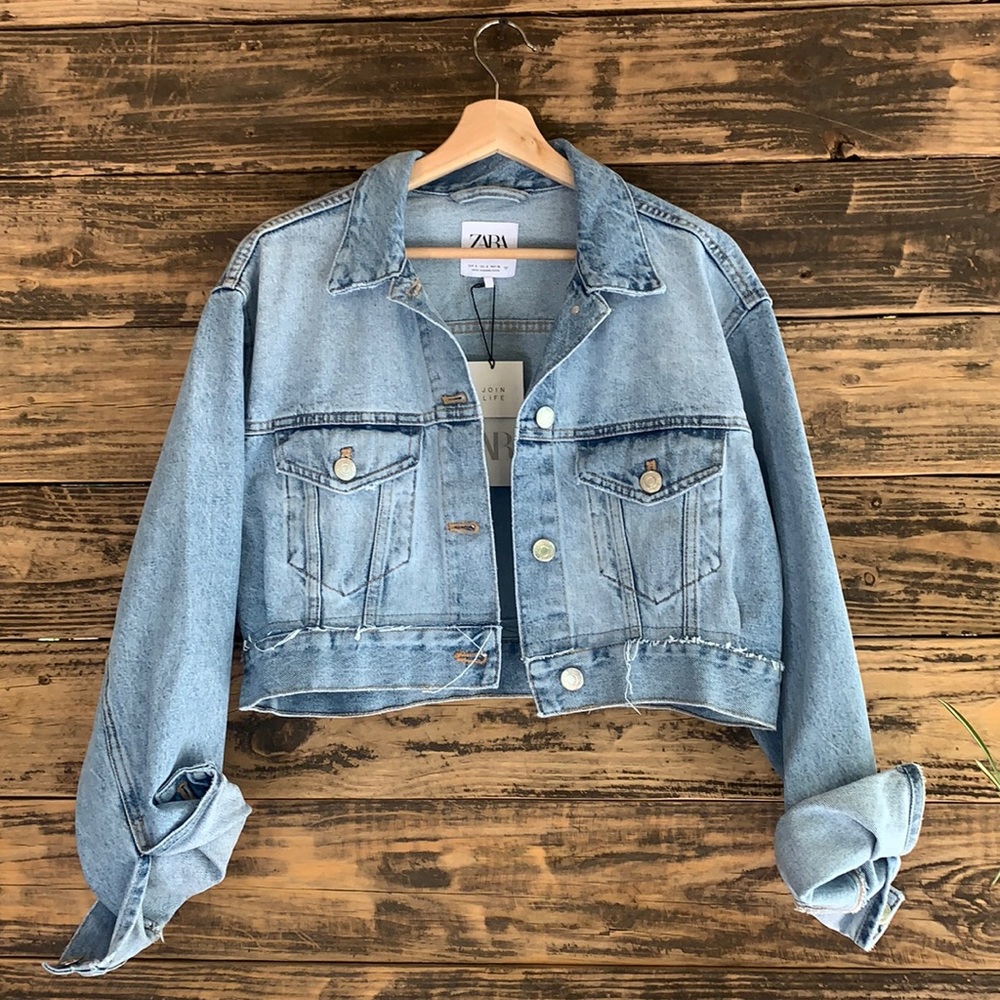 ZARA Cropped Denim Jacket